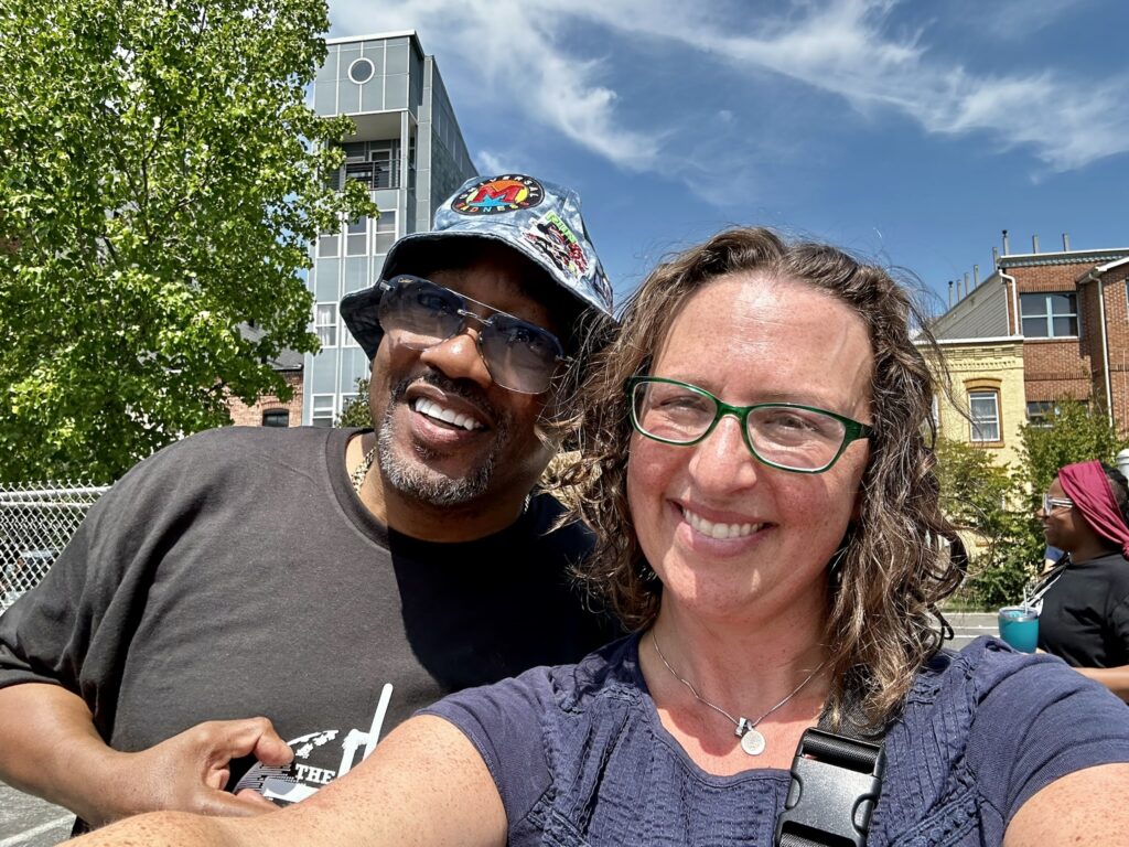 Councilmember Brianne Nadeau poses for a selfie with Pastor Hart