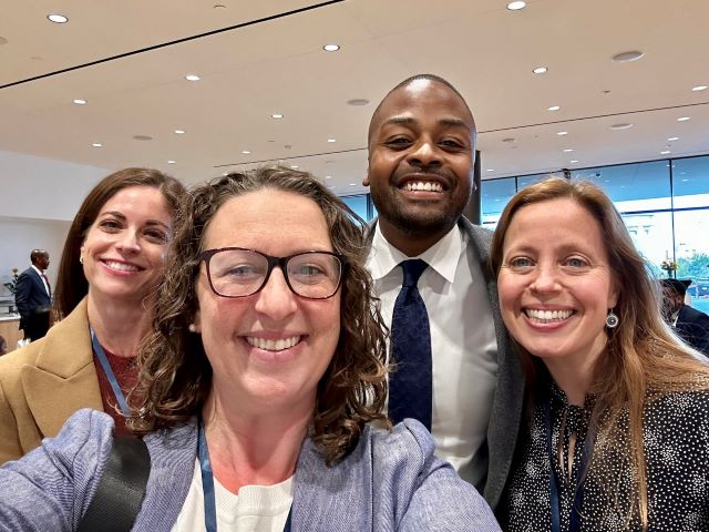 Selfie with Councilmember Nadeau, Councilmember Parker, and Carrie Stoltzfus of Food and Friends.