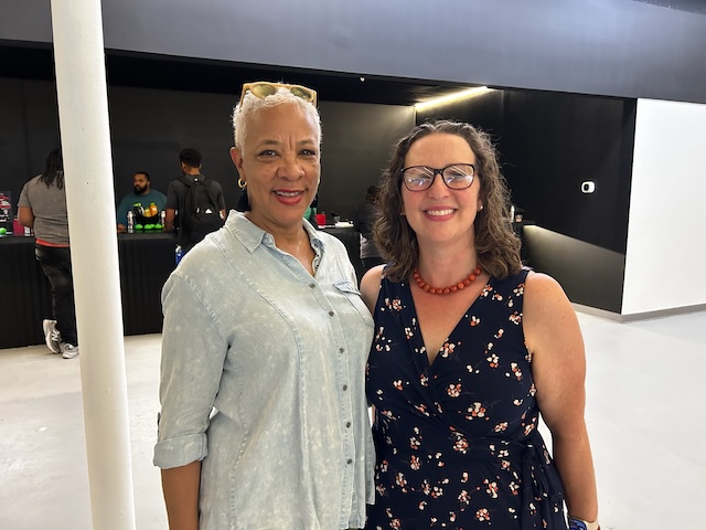 HU Community Affairs Rep Teresa Edmonson and Councilmember Brianne K Nadeau pose for a photo