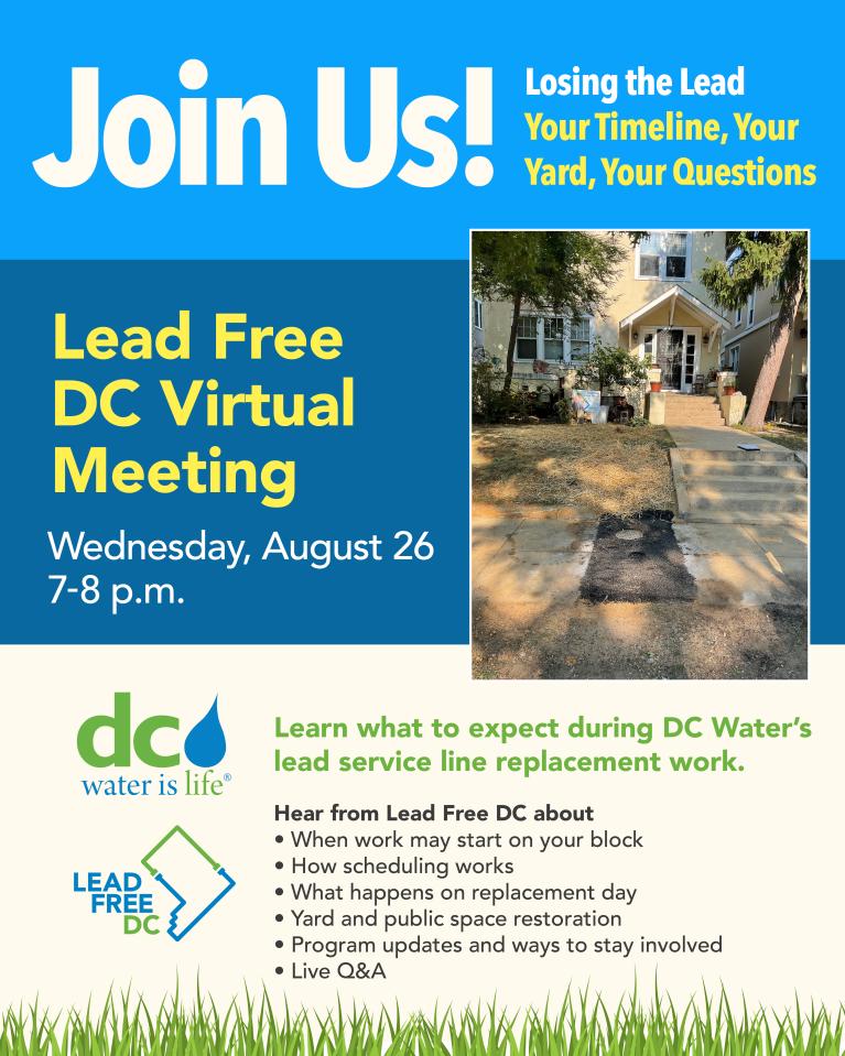 Lead Free DC Virtual Meeting flyer DC Water