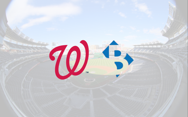 Nationals W logo and Brianne B logo over photo of Nationals Park